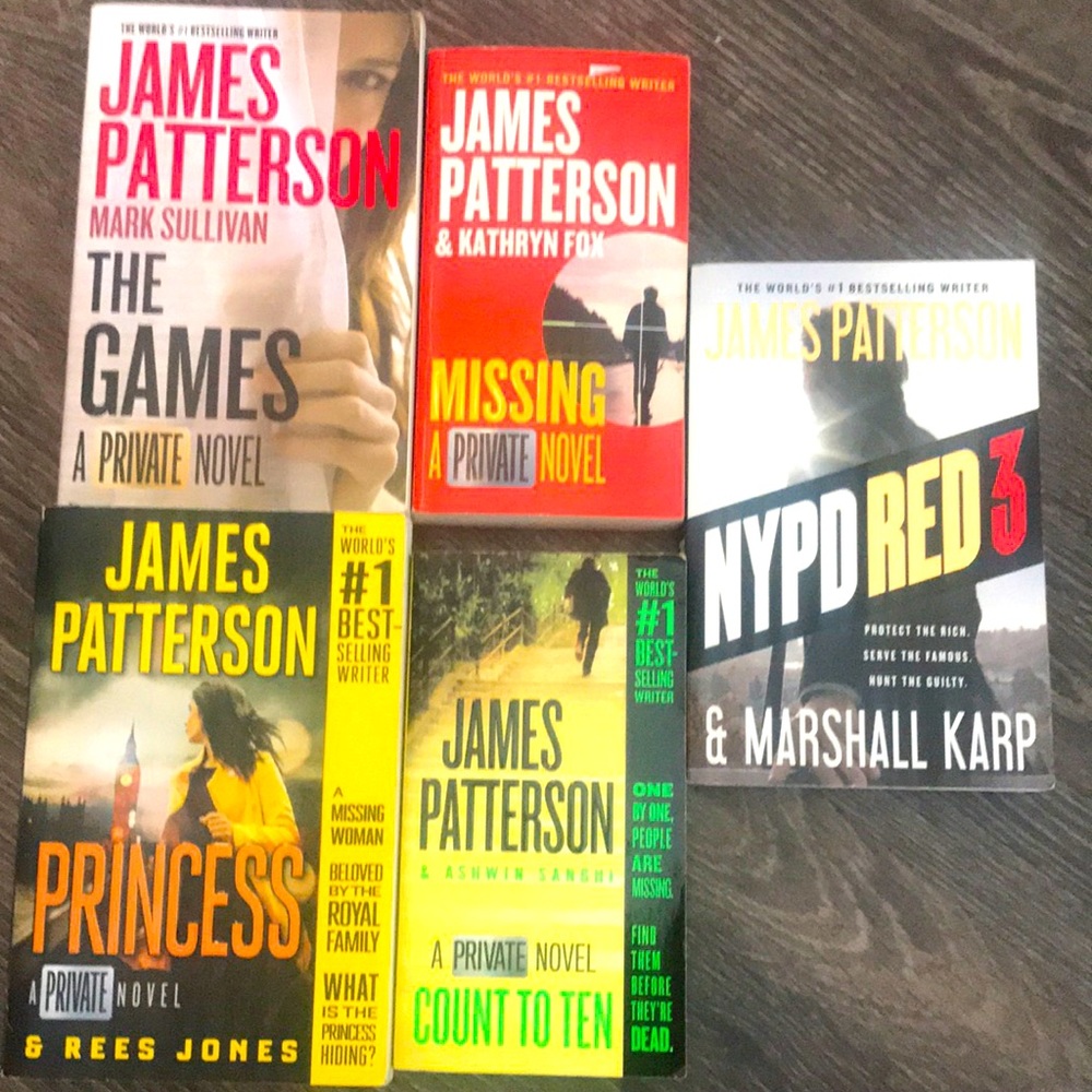 James Patterson (4) private novels+ (1)NYPD Red